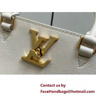 Louis Vuitton Grained calf leather Lock  &  Go Bag M23637 White 2023